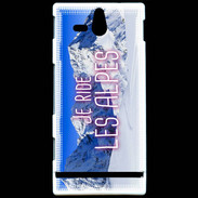 Coque Sony Xperia U Je ride Les Alpes ZG
