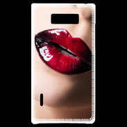 Coque LG Optimus L7 Bouche sexy et brillante
