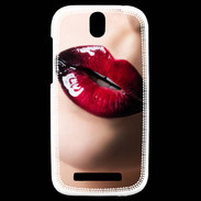 Coque HTC One SV Bouche sexy et brillante