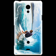 Coque Sony Xperia T Surfer dans un rouleau