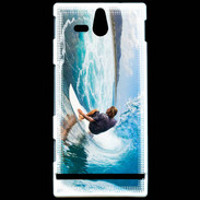 Coque Sony Xperia U Surfer dans un rouleau