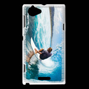 Coque Sony Xperia L Surfer dans un rouleau