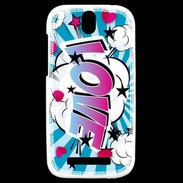Coque HTC One SV love Cartoon 510