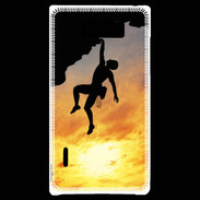 Coque LG Optimus L7 Escalade au couché de soleil 10