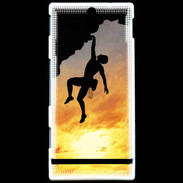 Coque Sony Xperia U Escalade au couché de soleil 10