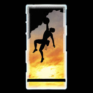 Coque Sony Xperia P Escalade au couché de soleil 10