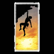 Coque Sony Xperia M2 Escalade au couché de soleil 10