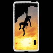 Coque LG F6 Escalade au couché de soleil 10