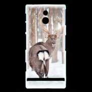 Coque Sony Xperia P Cerf vu de dos