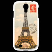 Coque Samsung Galaxy S4 Vintage Tour Eiffel carte postale