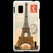 Coque LG Optimus G Vintage Tour Eiffel carte postale