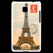 Coque LG Optimus L3 II Vintage Tour Eiffel carte postale