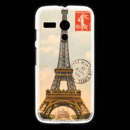 Coque Motorola G Vintage Tour Eiffel carte postale