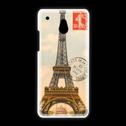 Coque HTC One Mini Vintage Tour Eiffel carte postale