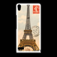 Coque Huawei Ascend P6 Vintage Tour Eiffel carte postale