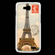 Coque LG L90 Vintage Tour Eiffel carte postale