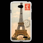 Coque LG L70 Vintage Tour Eiffel carte postale