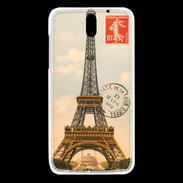 Coque HTC Desire 610 Vintage Tour Eiffel carte postale