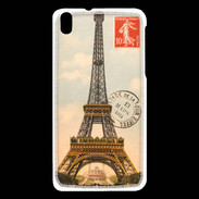 Coque HTC Desire 816 Vintage Tour Eiffel carte postale