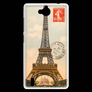 Coque Huawei Ascend G740 Vintage Tour Eiffel carte postale