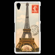 Coque Sony Xperia Z2 Vintage Tour Eiffel carte postale