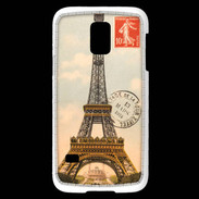 Coque Samsung Galaxy S5 Mini Vintage Tour Eiffel carte postale