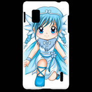 Coque LG Optimus G Chibi style illustration of a Super Heroine