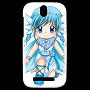 Coque HTC One SV Chibi style illustration of a Super Heroine