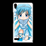 Coque Huawei Ascend P6 Chibi style illustration of a Super Heroine