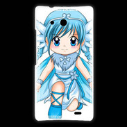 Coque Huawei Ascend Mate Chibi style illustration of a Super Heroine