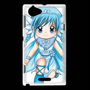 Coque Sony Xperia L Chibi style illustration of a Super Heroine