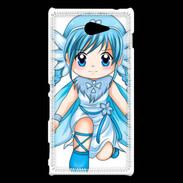 Coque Sony Xperia M2 Chibi style illustration of a Super Heroine
