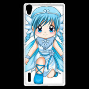 Coque Huawei Ascend P7 Chibi style illustration of a Super Heroine