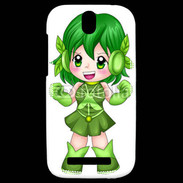 Coque HTC One SV Chibi style illustration of a super-heroine 26