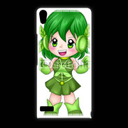 Coque Huawei Ascend P6 Chibi style illustration of a super-heroine 26