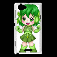 Coque Sony Xperia L Chibi style illustration of a super-heroine 26