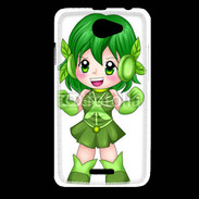 Coque HTC Desire 516 Chibi style illustration of a super-heroine 26