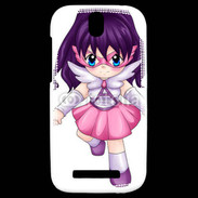 Coque HTC One SV Chibi style illustration of a super-heroine 25