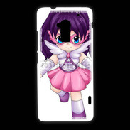 Coque HTC One Max Chibi style illustration of a super-heroine 25