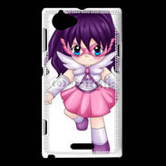Coque Sony Xperia L Chibi style illustration of a super-heroine 25