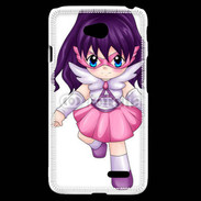 Coque LG L70 Chibi style illustration of a super-heroine 25