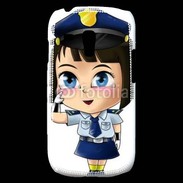 Coque Samsung Galaxy S3 Mini Cute cartoon illustration of a policewoman