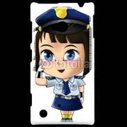 Coque Nokia Lumia 720 Cute cartoon illustration of a policewoman