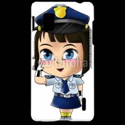 Coque LG Optimus G Cute cartoon illustration of a policewoman