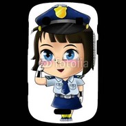 Coque Blackberry Bold 9900 Cute cartoon illustration of a policewoman