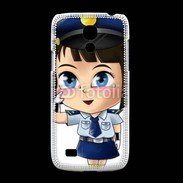 Coque Samsung Galaxy S4mini Cute cartoon illustration of a policewoman