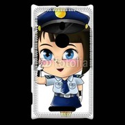Coque Nokia Lumia 925 Cute cartoon illustration of a policewoman