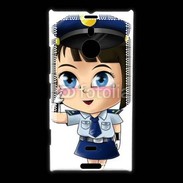 Coque Nokia Lumia 1520 Cute cartoon illustration of a policewoman