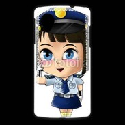 Coque LG Nexus 5 Cute cartoon illustration of a policewoman