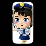 Coque Motorola G Cute cartoon illustration of a policewoman